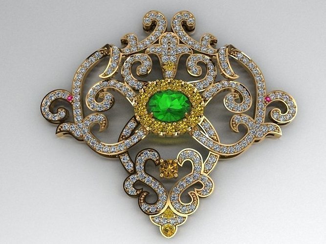Arabic style pendant   515 3D print model