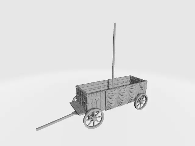 Medieval Bishops warwagon 3D print model_0