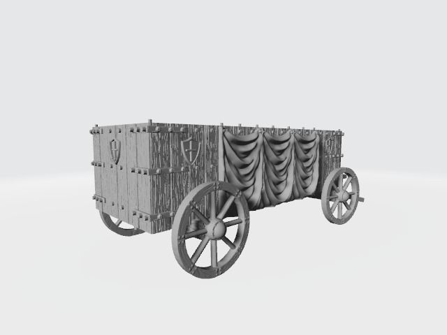 Medieval Bishops warwagon 3D print model_4