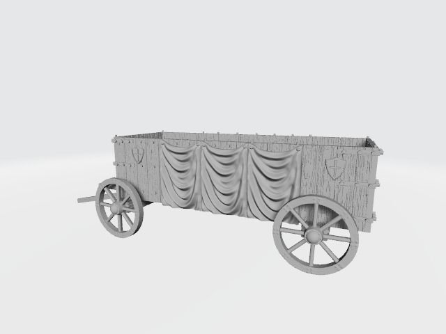 Medieval Bishops warwagon 3D print model_2