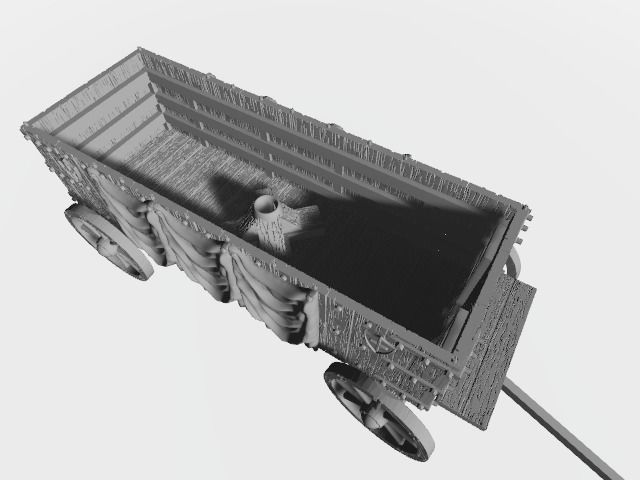 Medieval Bishops warwagon 3D print model_6
