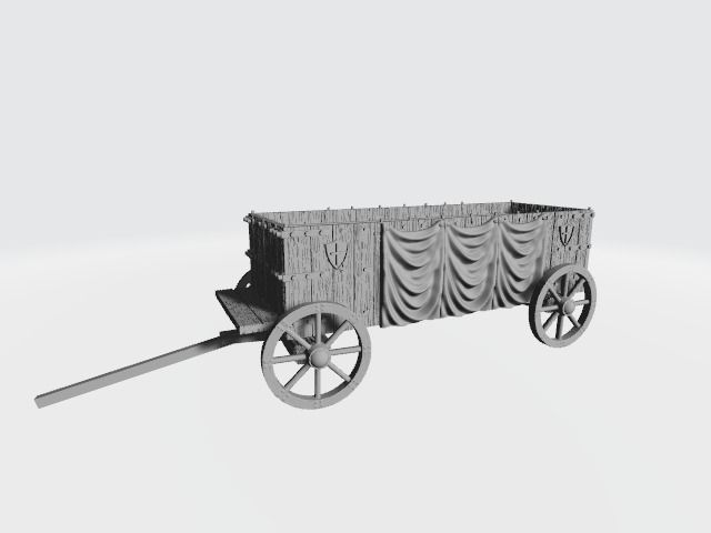 Medieval Bishops warwagon 3D print model_1