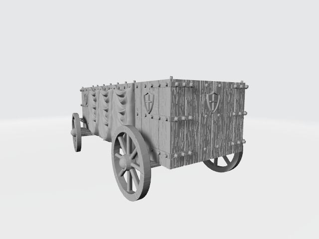 Medieval Bishops warwagon 3D print model_3