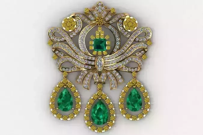 Arabic style pear pendant   516