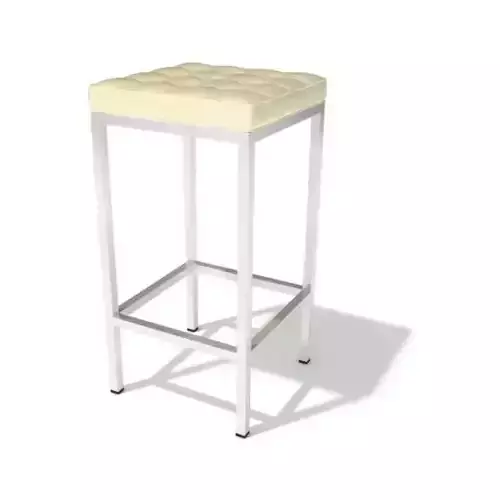 White And Cream High Stool