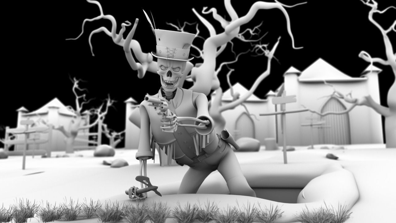 Western Sekeleton 3D model_14