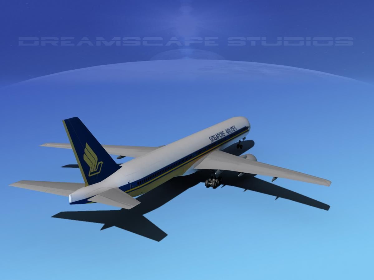 Boeing 777-300 Singapore Airlines 3D model_6