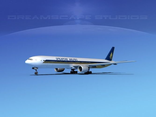 Boeing 777-300 Singapore Airlines 3D model