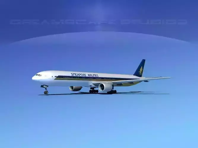 Boeing 777-300 Singapore Airlines 3D model