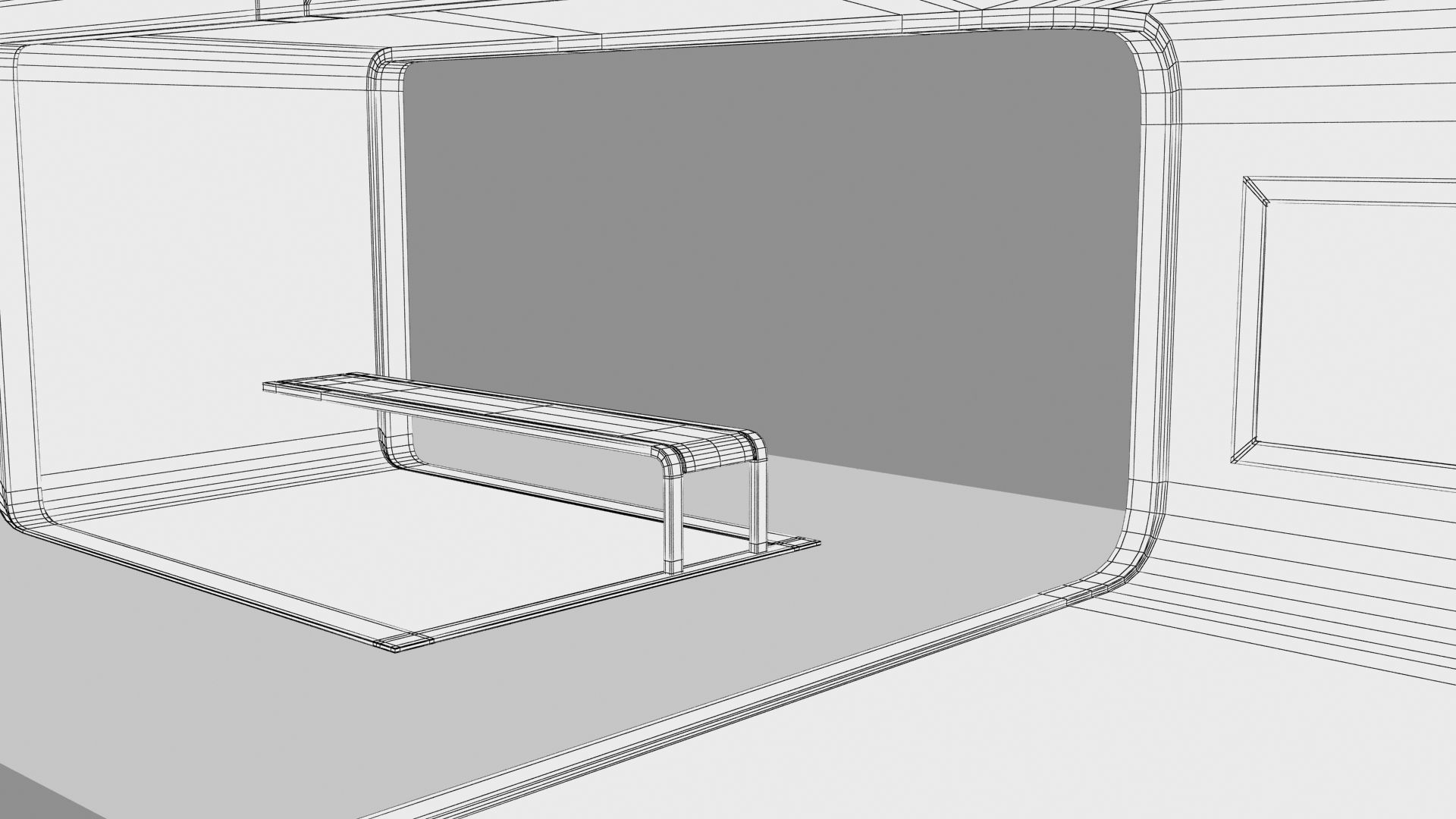 Bus Stop Low-poly 3D model_26