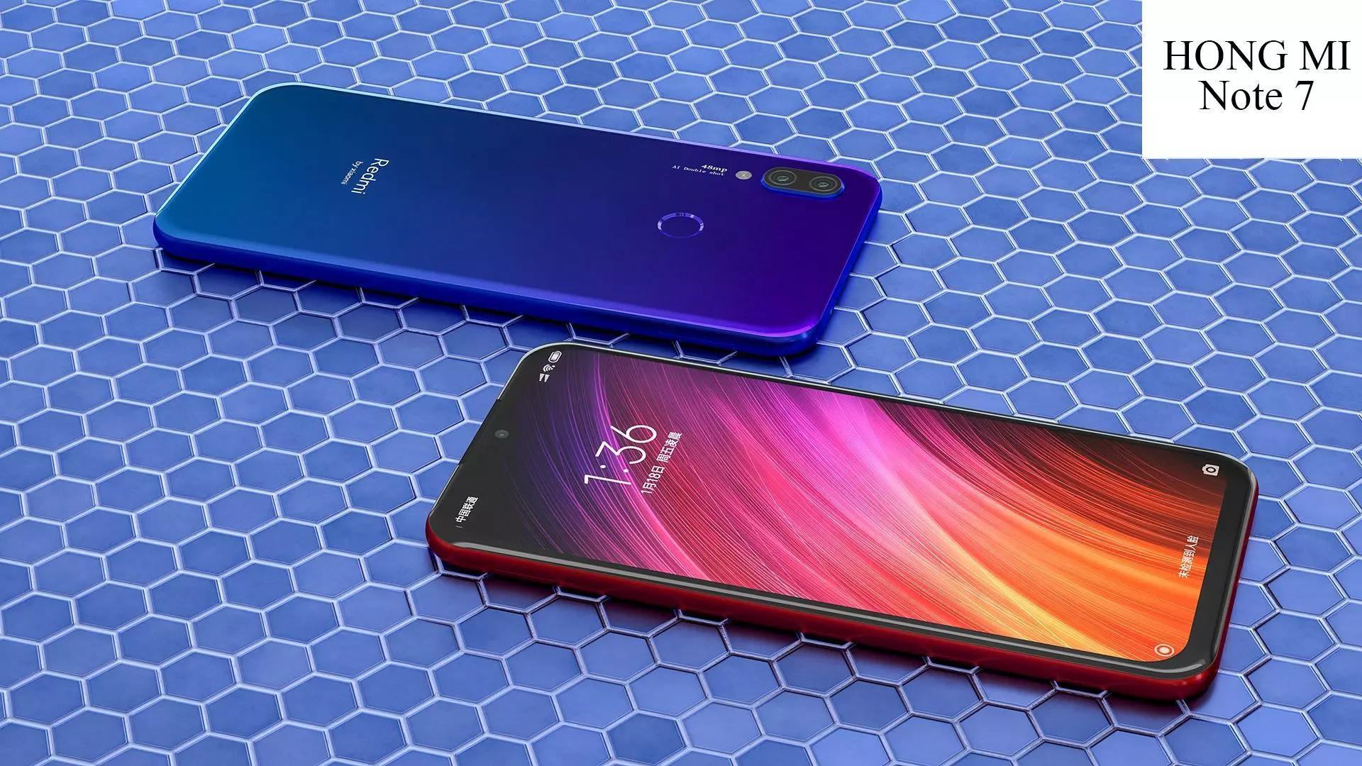 Redmi Note7 cell phone 3D model_0