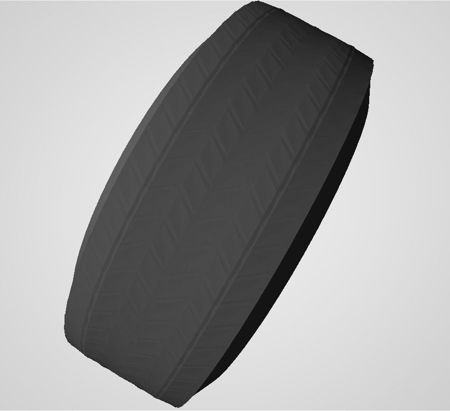 Tire Model Low-poly 3D model_4