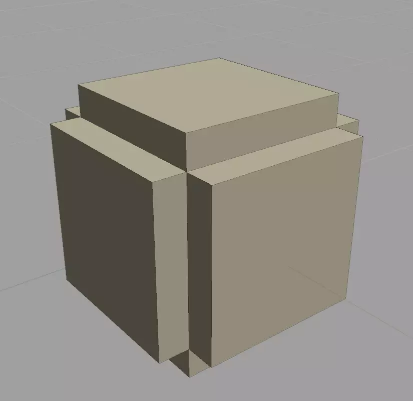 Extruded cube Free 3D model