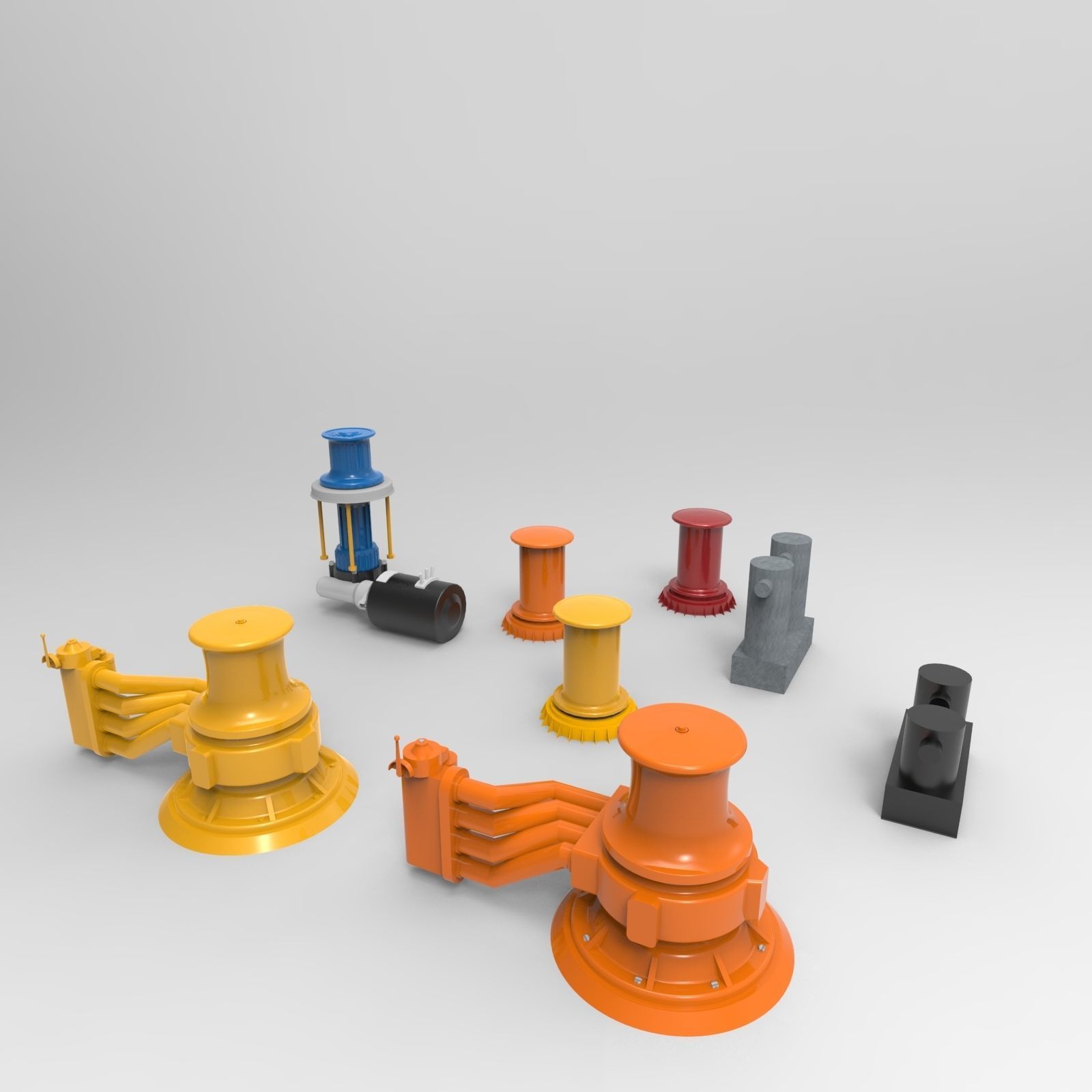 Capstan Mooring 3D model_3