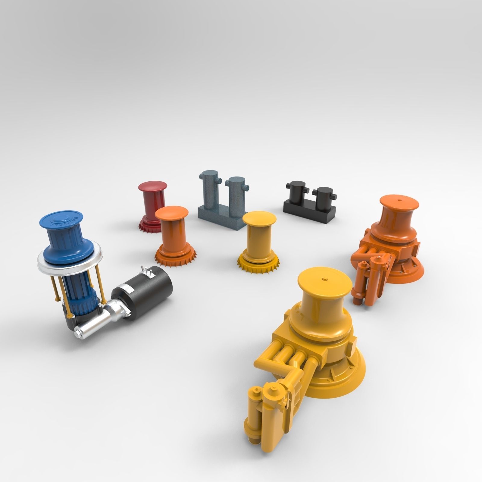Capstan Mooring 3D model_1