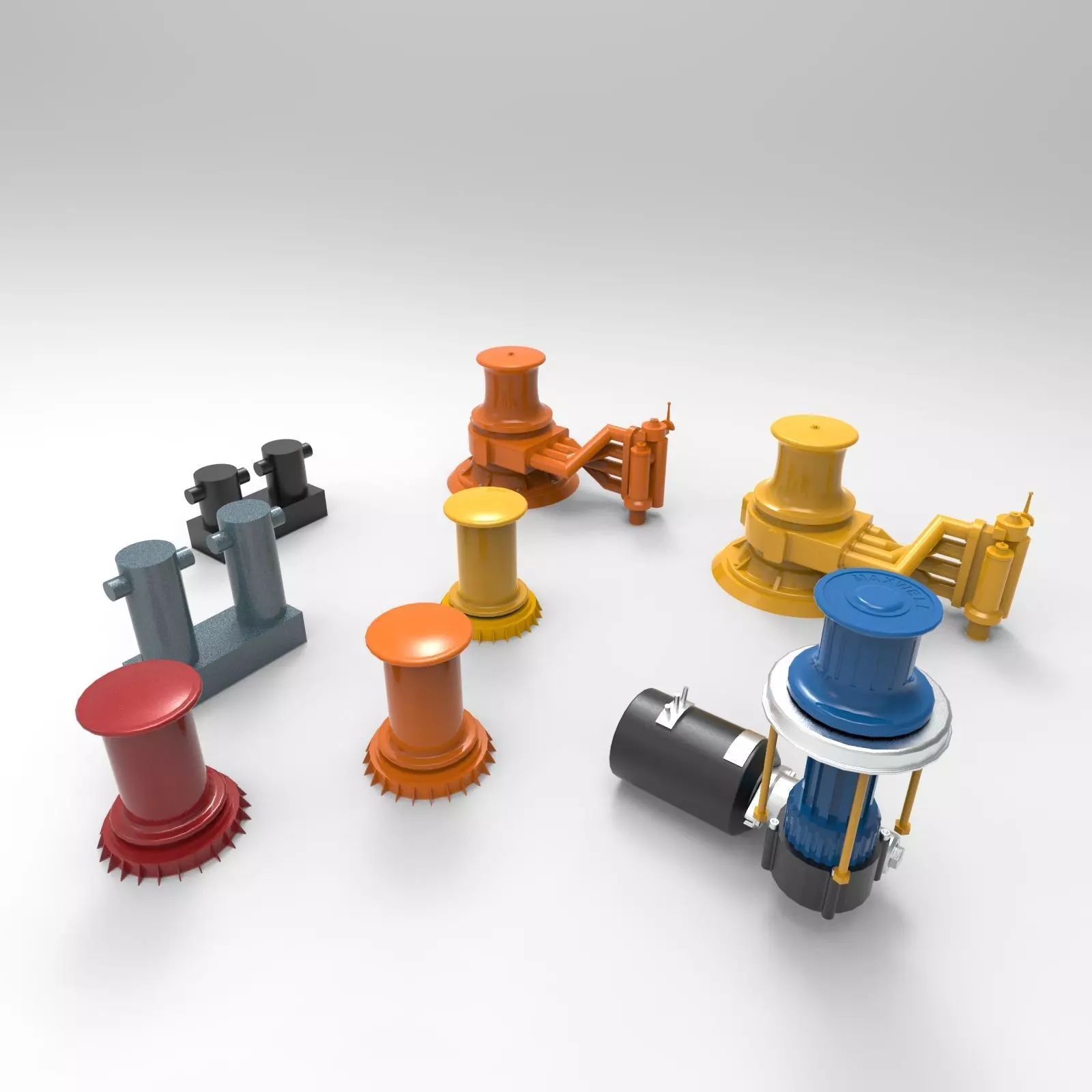 Capstan Mooring 3D model_0