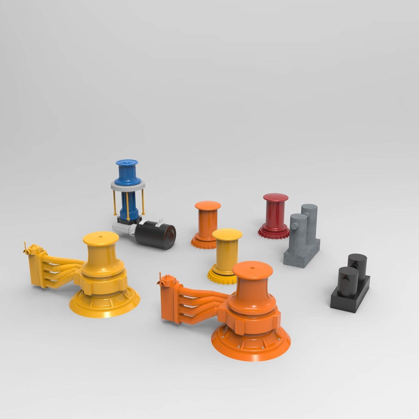 Capstan Mooring 3D model_2