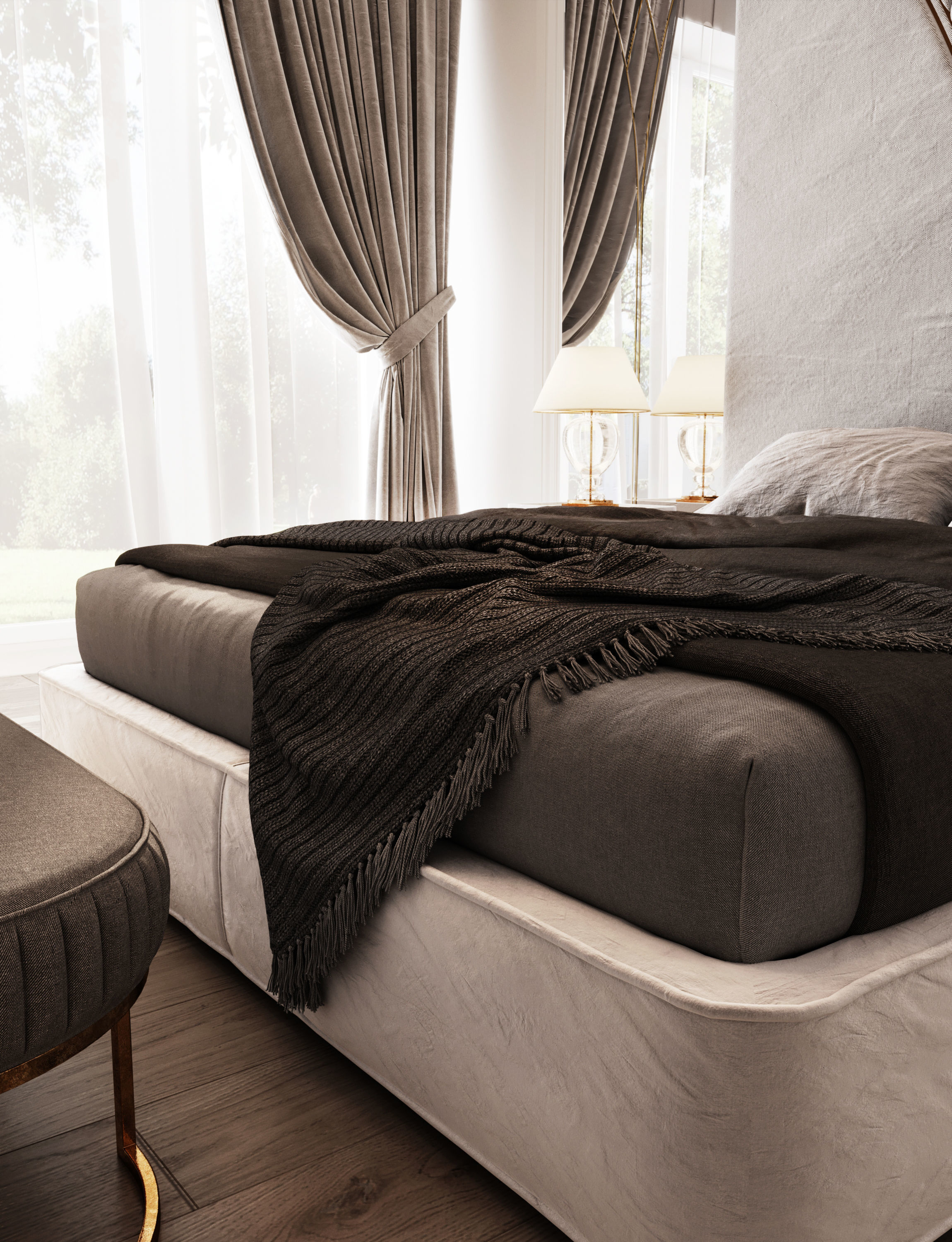 The neoclassical style bedroom 3D model 3D model_5