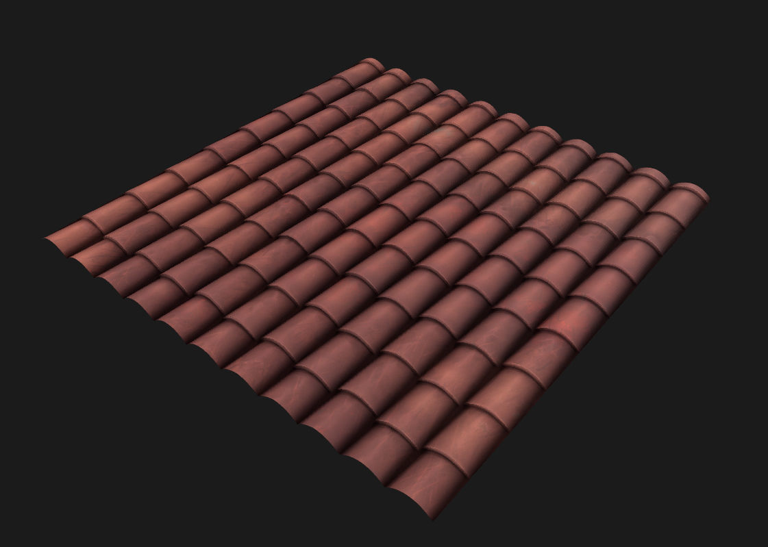 15 Stylized and Seamless Roof Tiles PBR Textures and Materials Texture_19