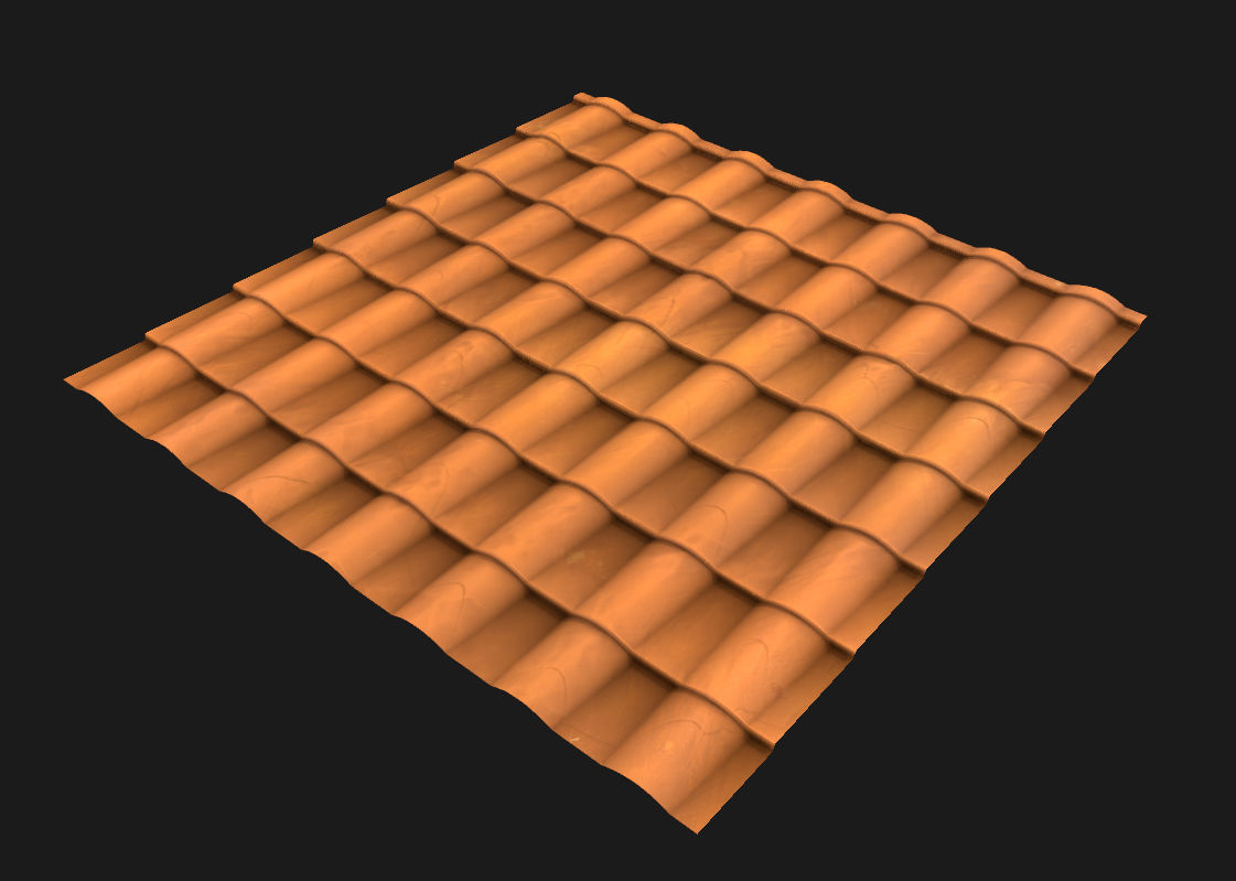 15 Stylized and Seamless Roof Tiles PBR Textures and Materials Texture_3