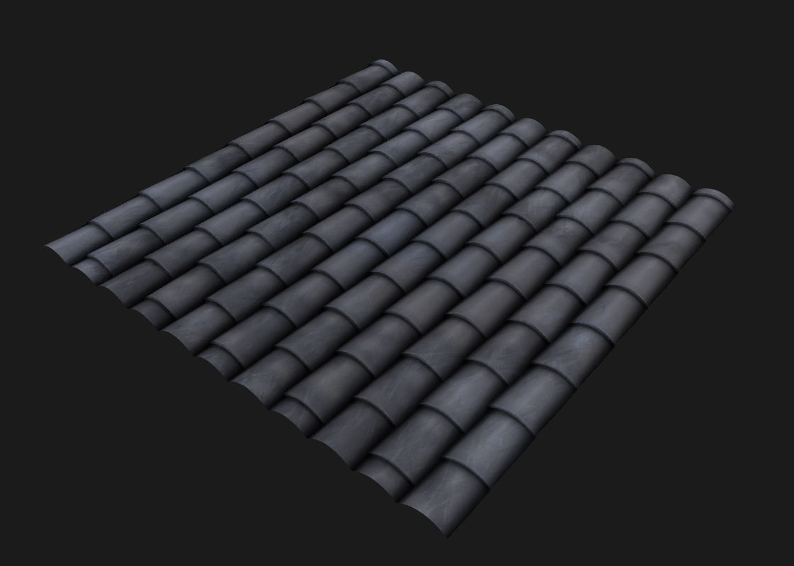 15 Stylized and Seamless Roof Tiles PBR Textures and Materials Texture_23