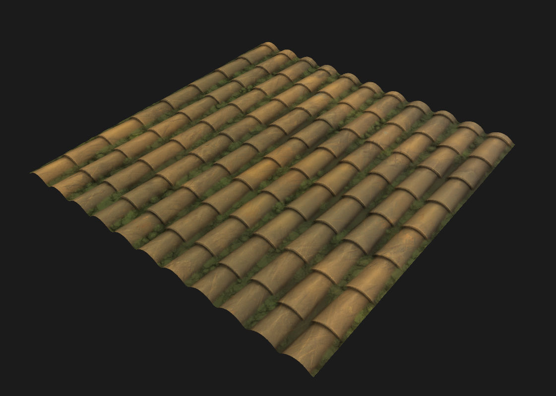 15 Stylized and Seamless Roof Tiles PBR Textures and Materials Texture_21