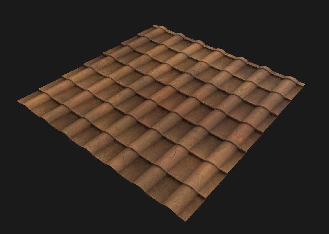 15 Stylized and Seamless Roof Tiles PBR Textures and Materials Texture_15