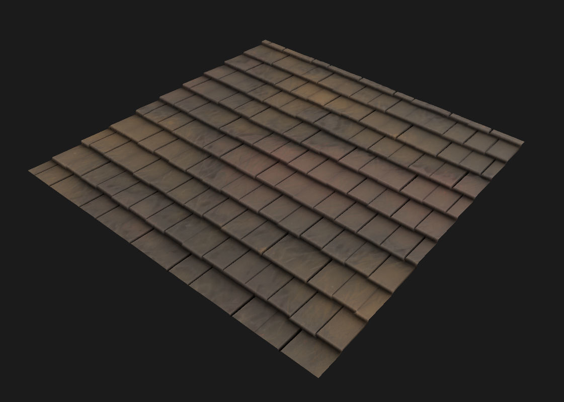 15 Stylized and Seamless Roof Tiles PBR Textures and Materials Texture_11
