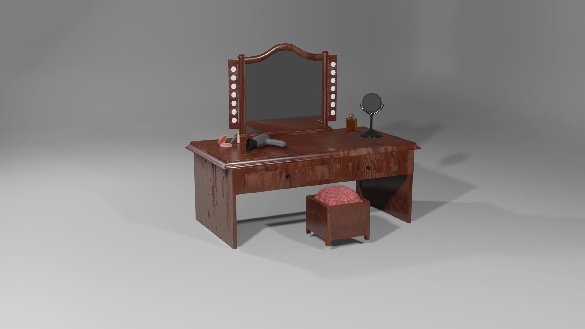 Make-Up Table 3D model_1