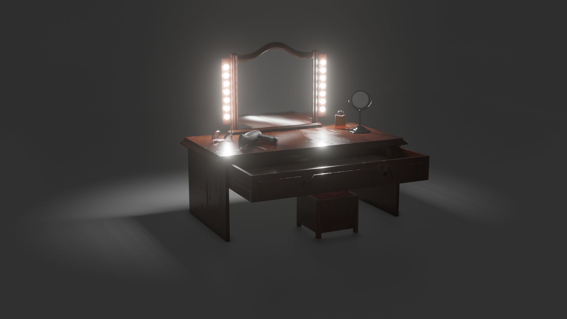 Make-Up Table 3D model_7