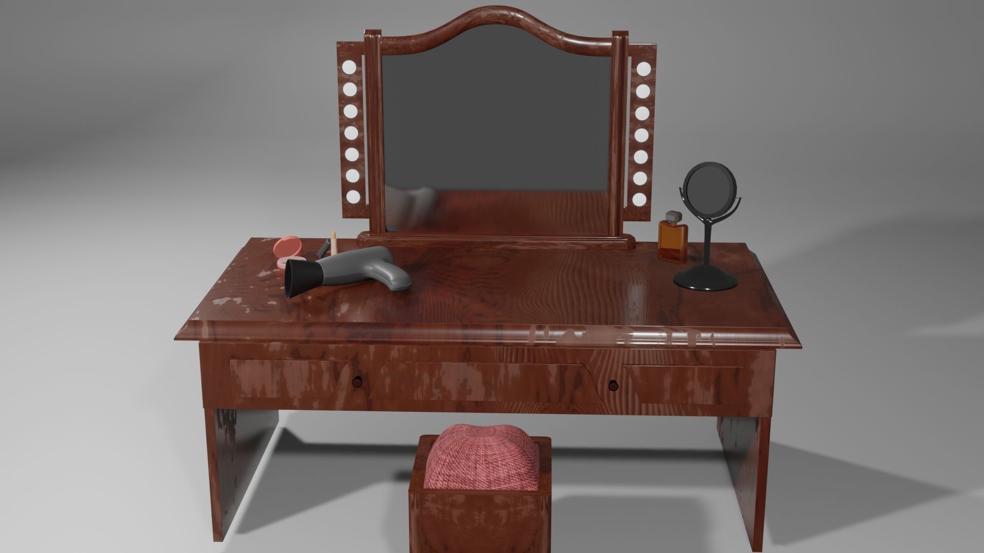 Make-Up Table 3D model_8