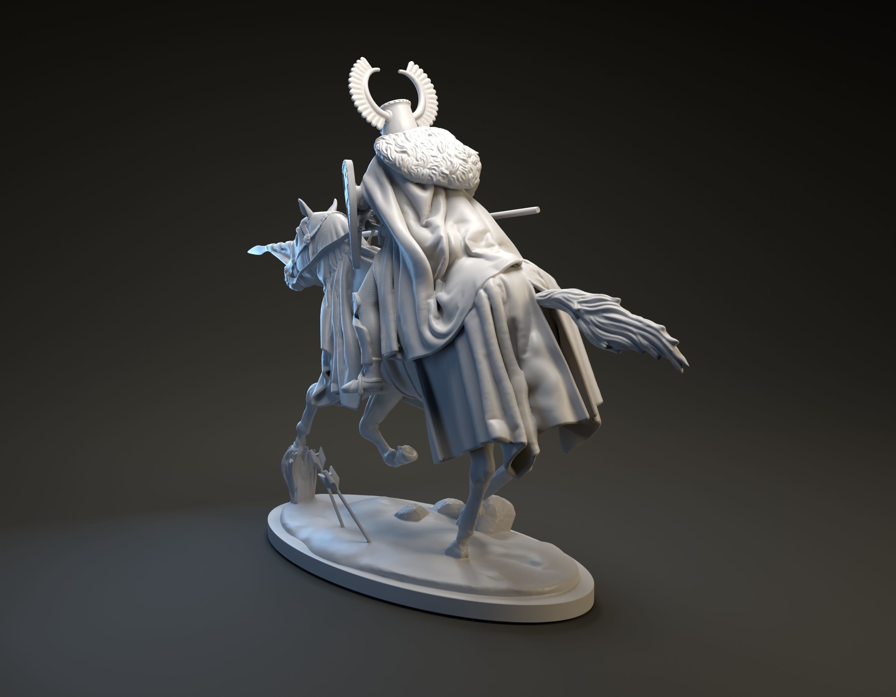 Teutonic knight charging intended for 3D printing 3D print model_8