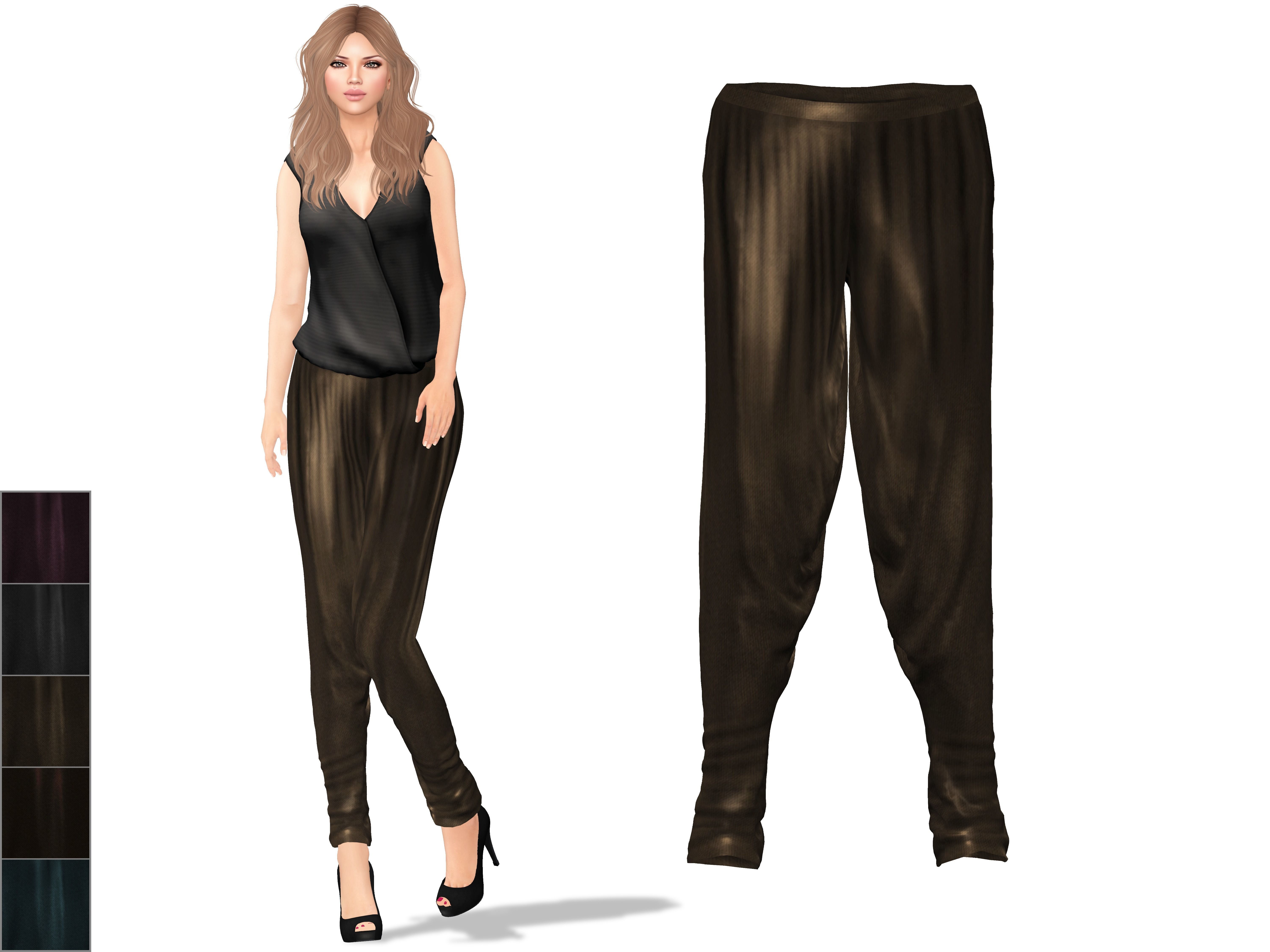 Ladies Harem Pants V2 Low-poly 3D model_2