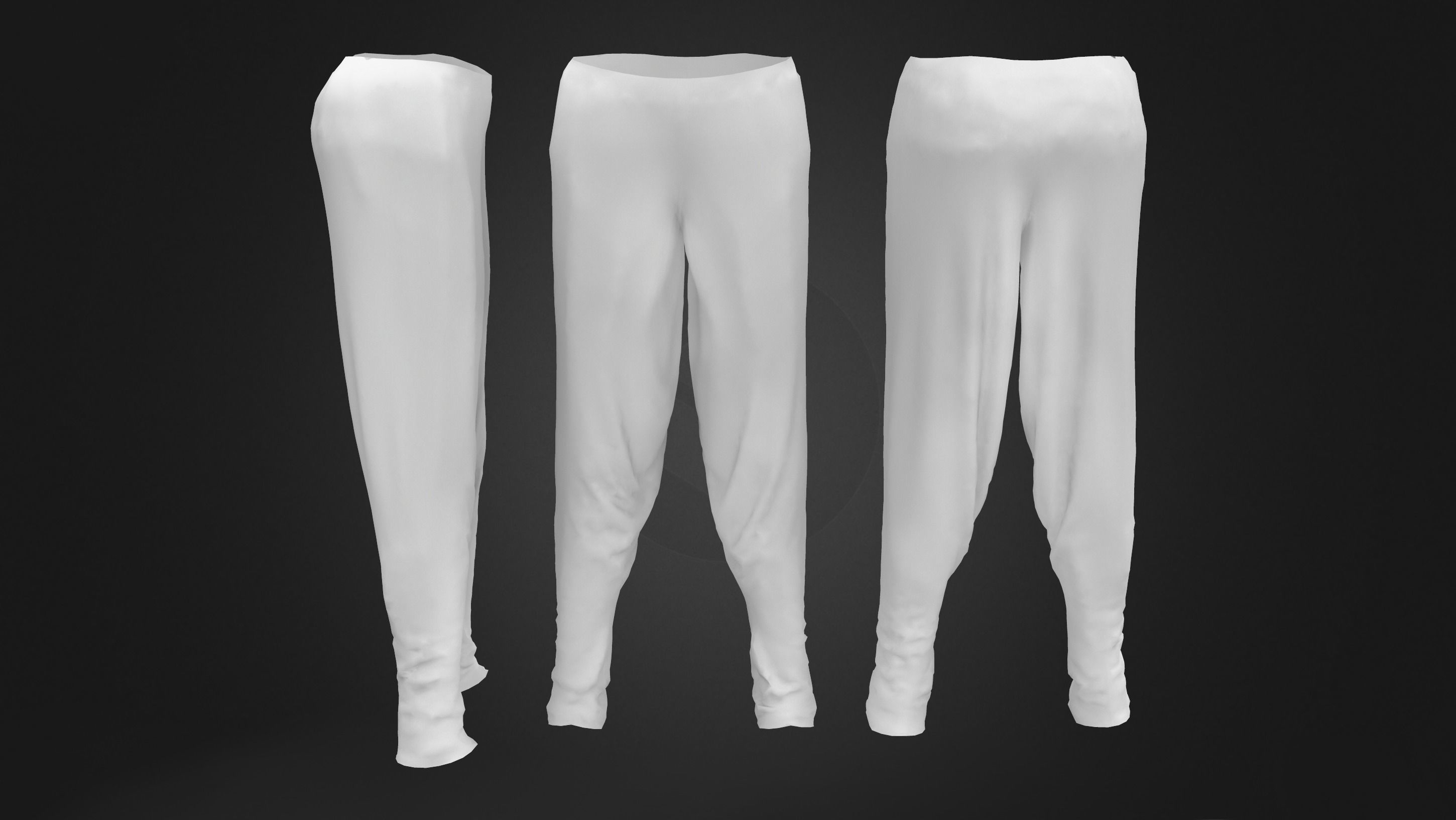 Ladies Harem Pants V2 Low-poly 3D model_8