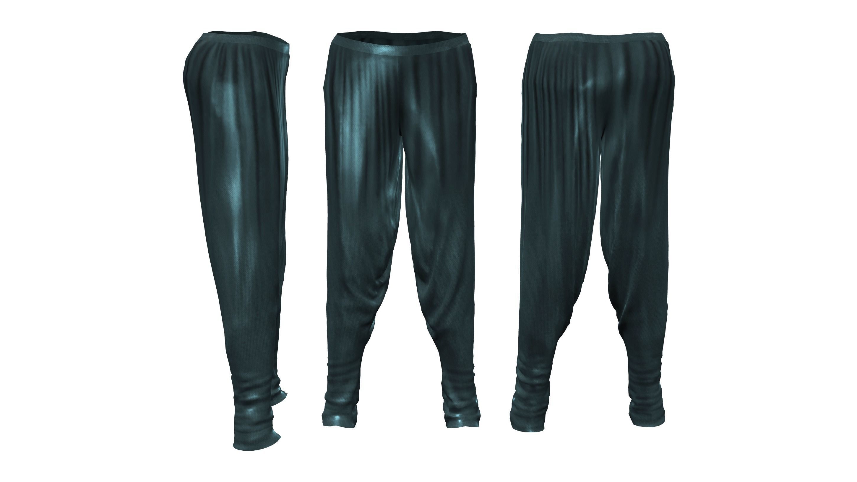 Ladies Harem Pants V2 Low-poly 3D model_5
