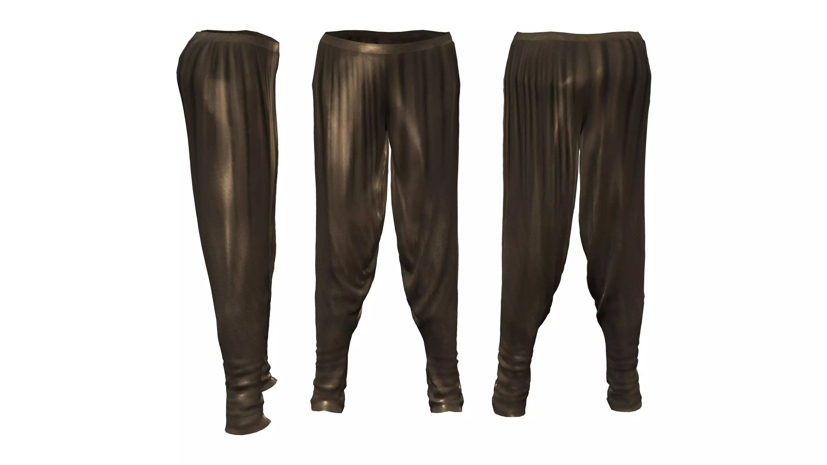 Ladies Harem Pants V2 Low-poly 3D model_0