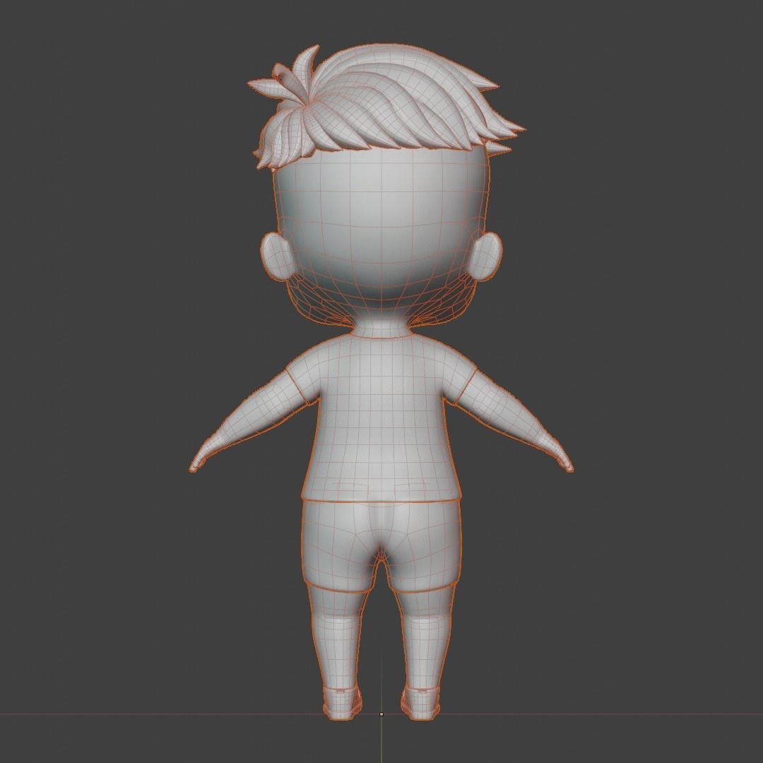 Baby 3d model cartoon boy Low-poly 3D model_18