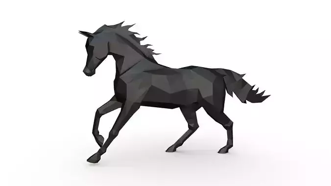horse figure low poly