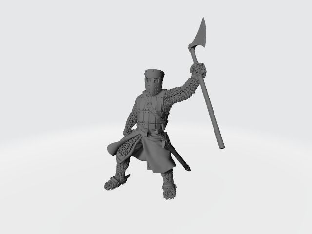 Medieval Danish Champion Knight 3D print model_1