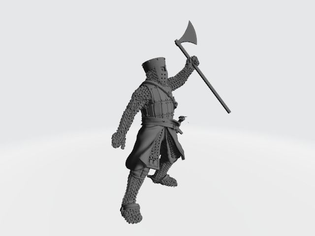 Medieval Danish Champion Knight 3D print model_2