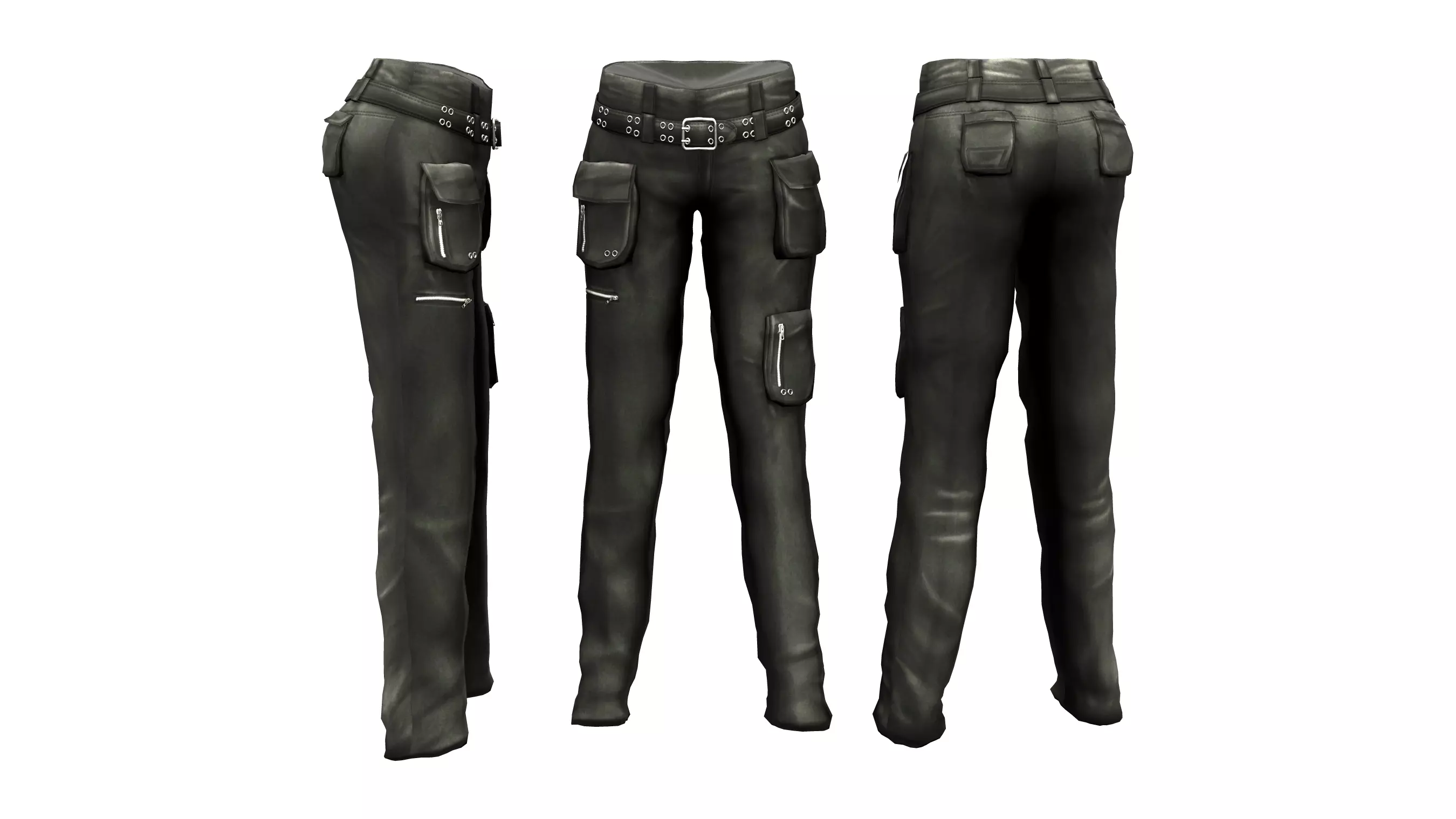Cargo Pants Low-poly 3D model_0
