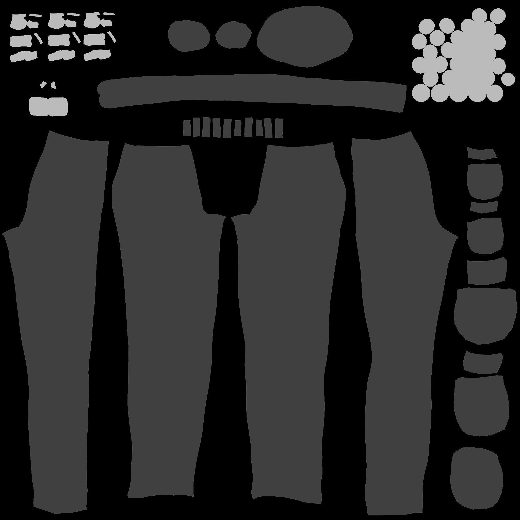 Cargo Pants Low-poly 3D model_12