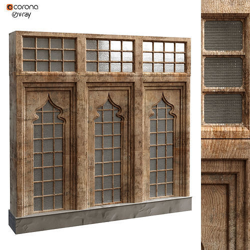old turkish door set 134 Low-poly 3D model