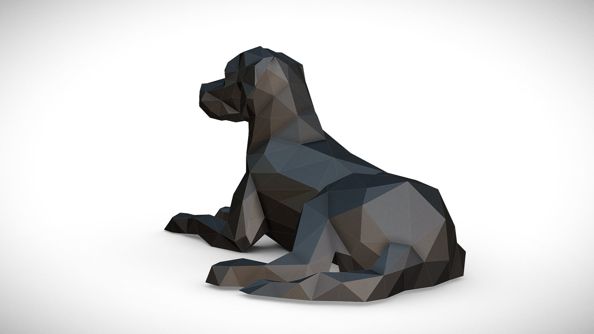 German Shorthaired Pointer low poly 3D print model_2