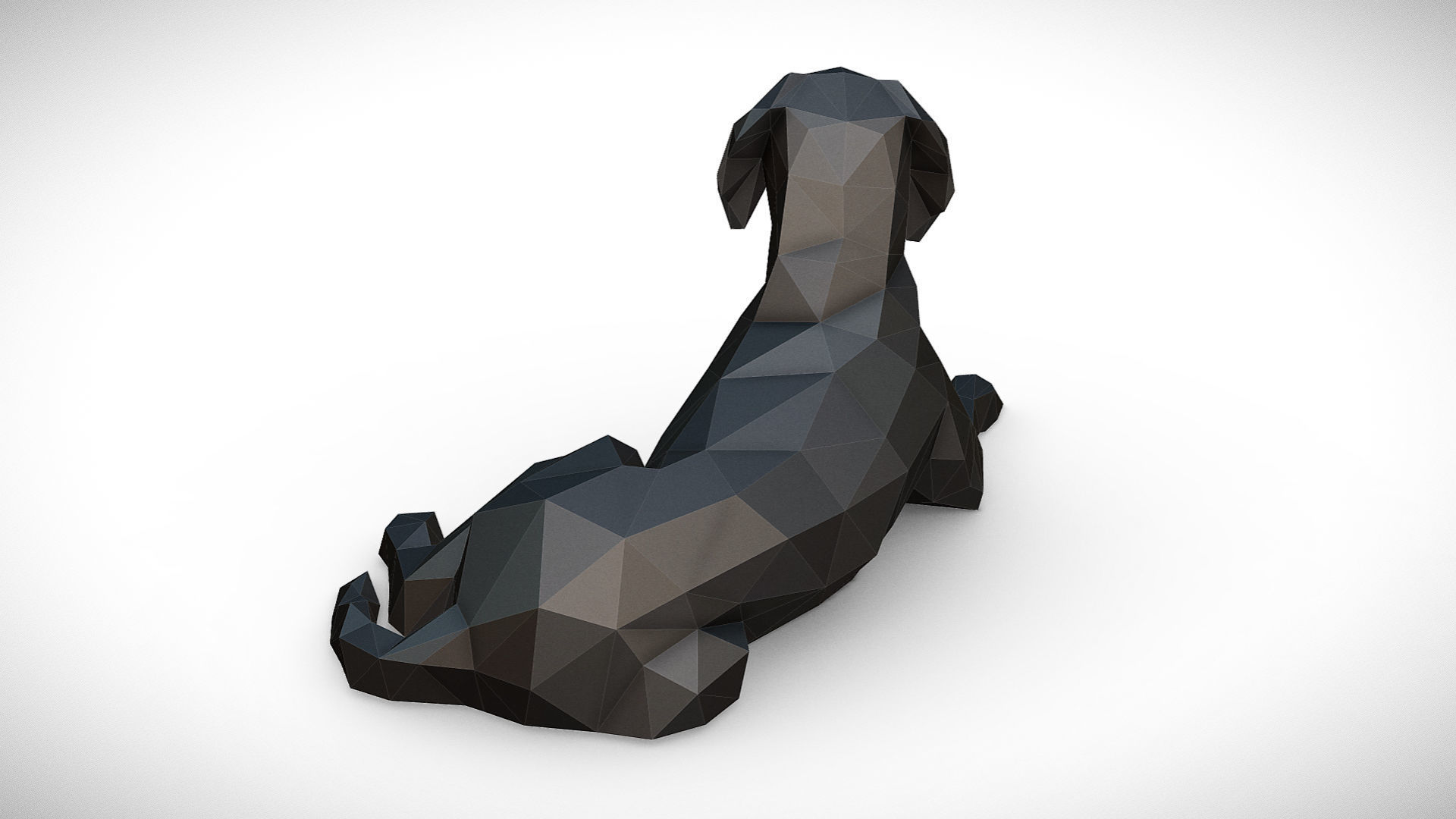 German Shorthaired Pointer low poly 3D print model_3