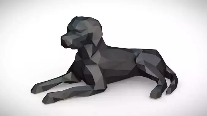 German Shorthaired Pointer low poly