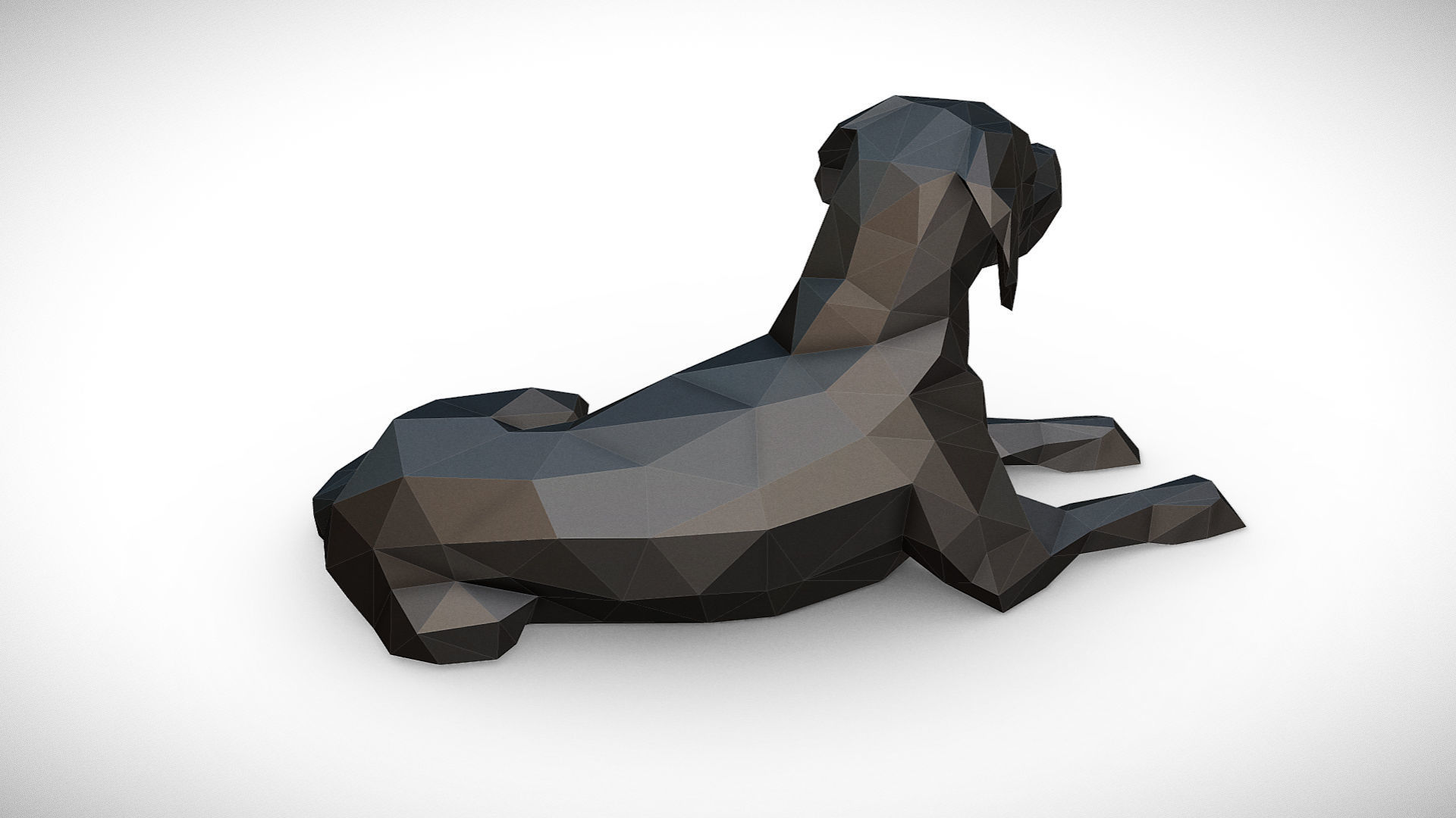 German Shorthaired Pointer low poly 3D print model_4