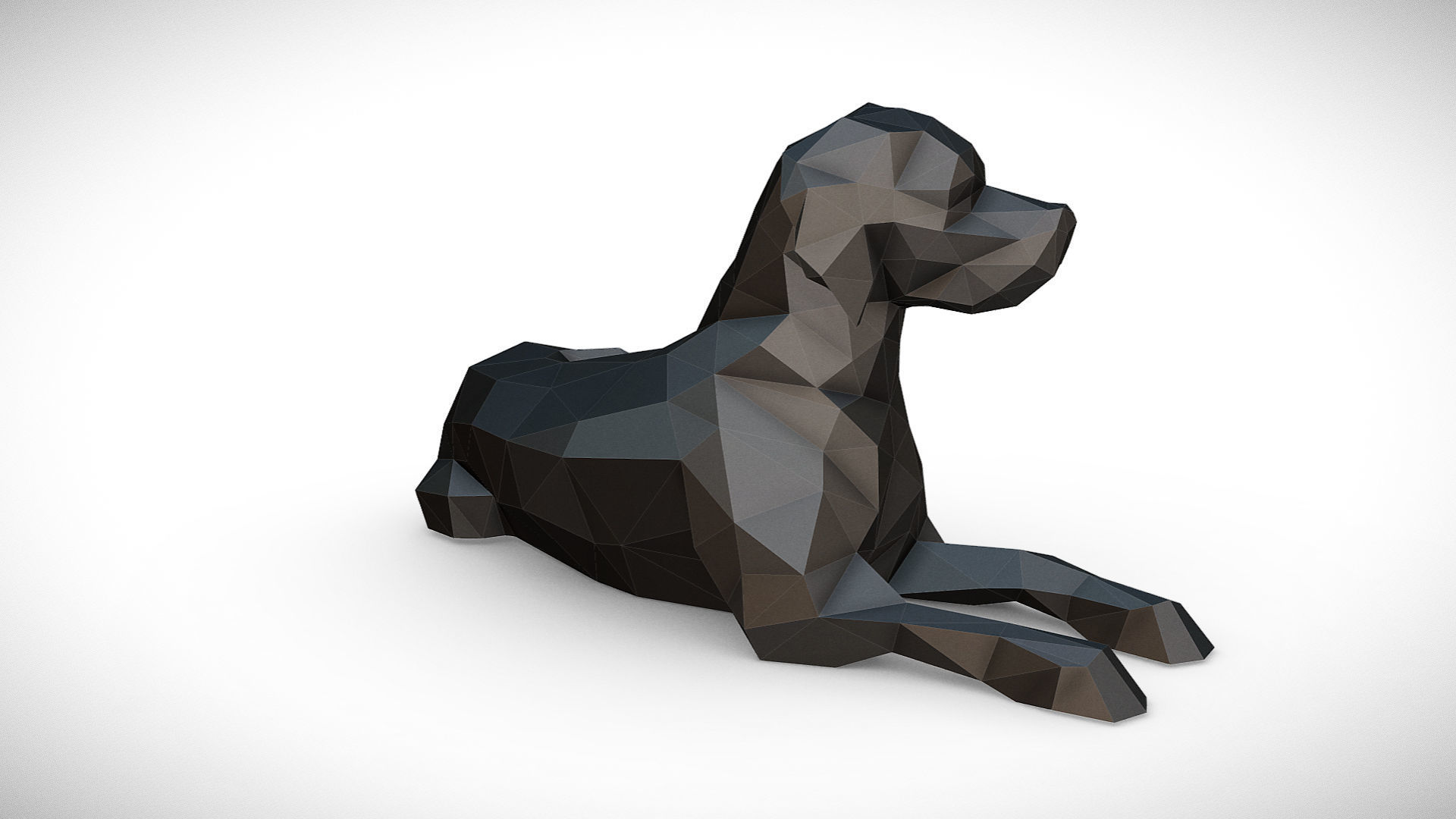German Shorthaired Pointer low poly 3D print model_5