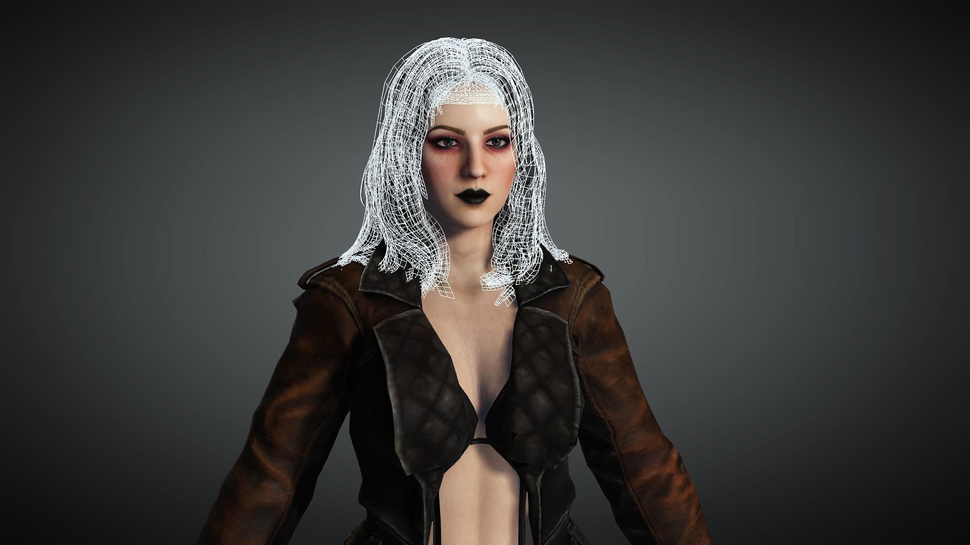 AAA Steampunk Female Character 01 Low-poly 3D model_24