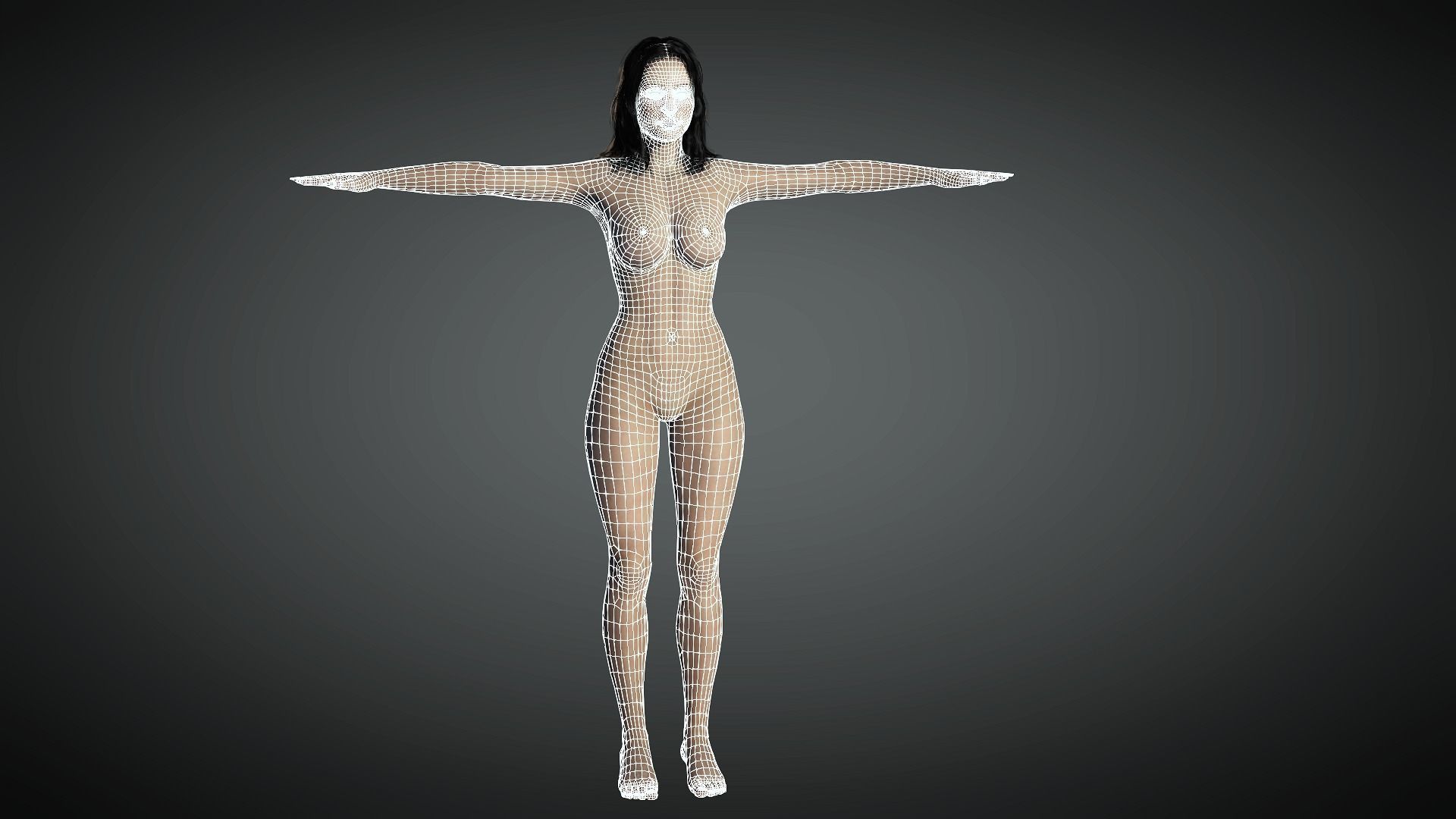 AAA Steampunk Female Character 01 Low-poly 3D model_23